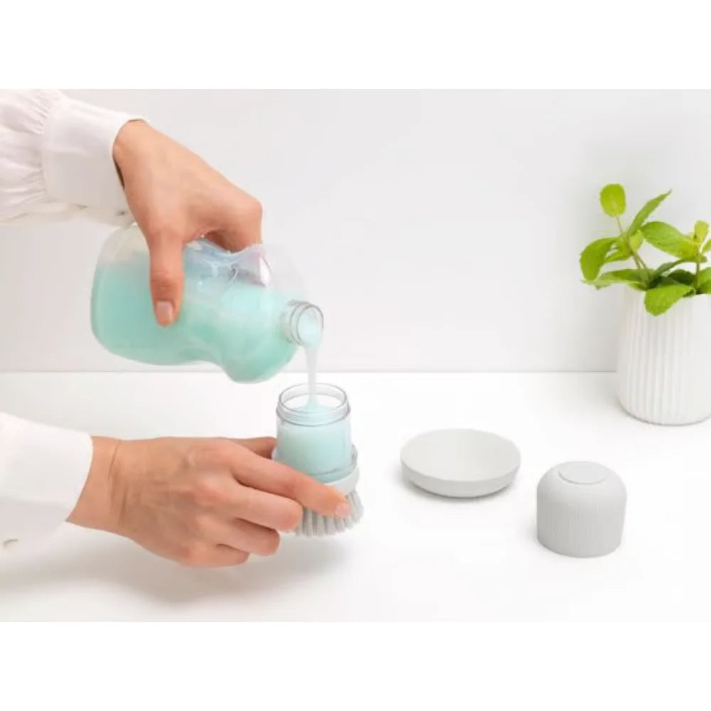 Brabantia ｜Soap Dispensing Dish Brush 壓液式洗碗刷連底座｜兩款顏色