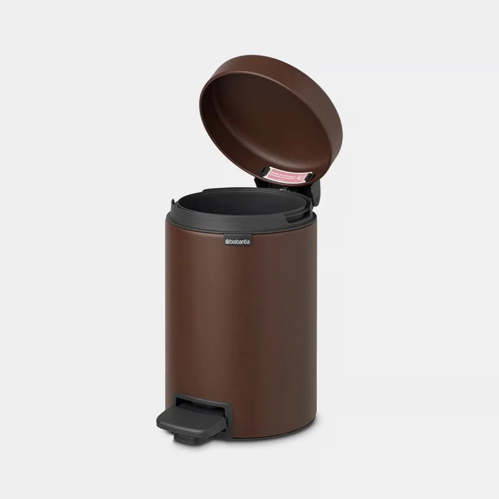 Brabantia｜Newicon Pedal Bin Round Pedal Bin 3L｜Plastic inner bin｜5 colors 5 Colors 