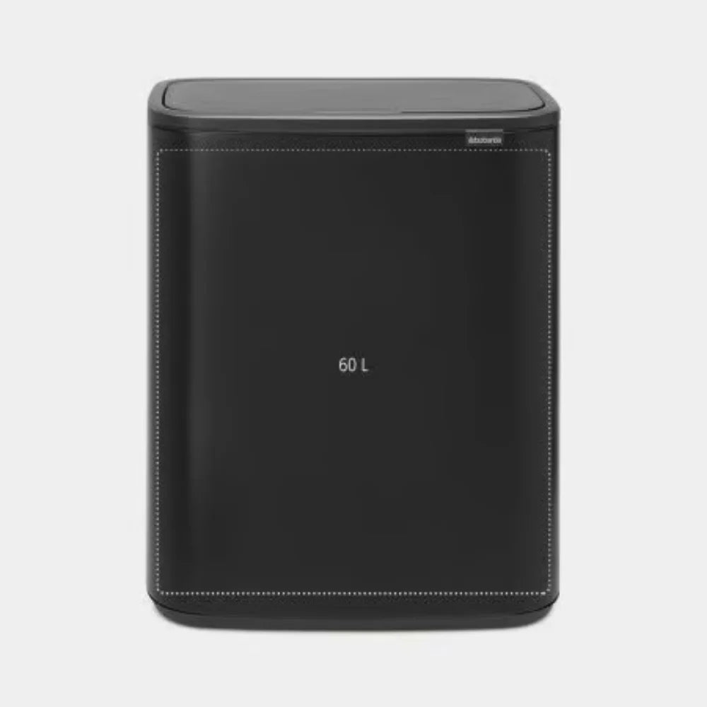 Brabantia｜Bo Touch Bin 彈蓋垃圾桶 60L｜塑膠內桶｜啞黑