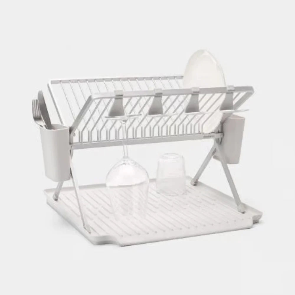 Brabantia｜Foldable Dish Drying Rack X型碗碟瀝水架連酒杯架｜33 x 42 x 51cm｜兩種顏色