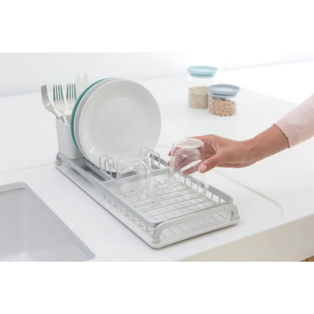 Brabantia｜Compact Dish Drying Rack 窄身碗碟瀝水架｜12.5 x 46.3 x 20cm｜兩種顏色