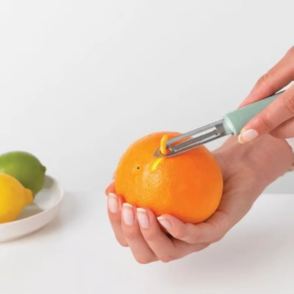 Brabantia ｜TASTY+ Food Peeler plus Zester 綠柄瓜刨 + 果皮刮｜17.6cm