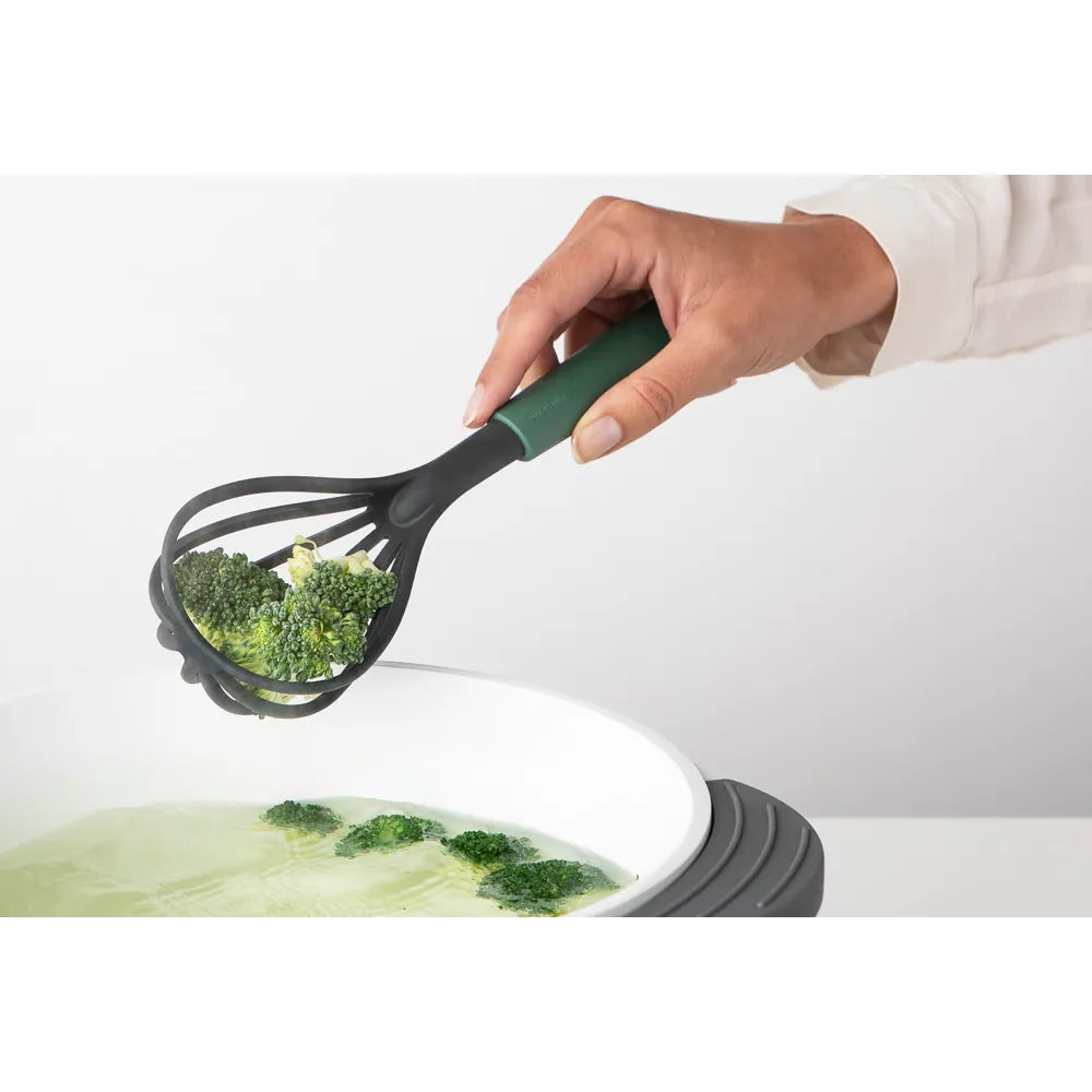 Brabantia丨Tasty+ Wisk + Draining Spoon 綠柄易潔打蛋器 + 撈厘｜26.3cm