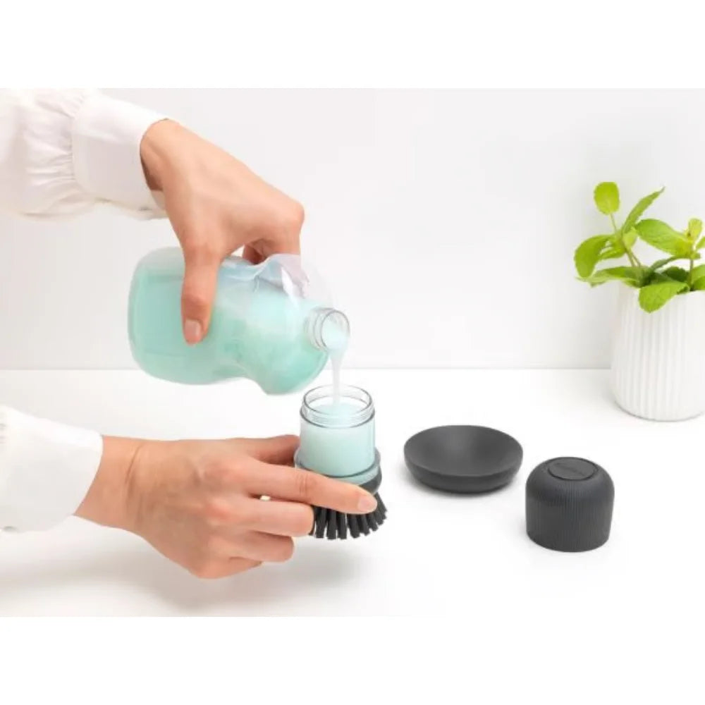 Brabantia ｜Soap Dispensing Dish Brush 壓液式洗碗刷連底座｜兩款顏色