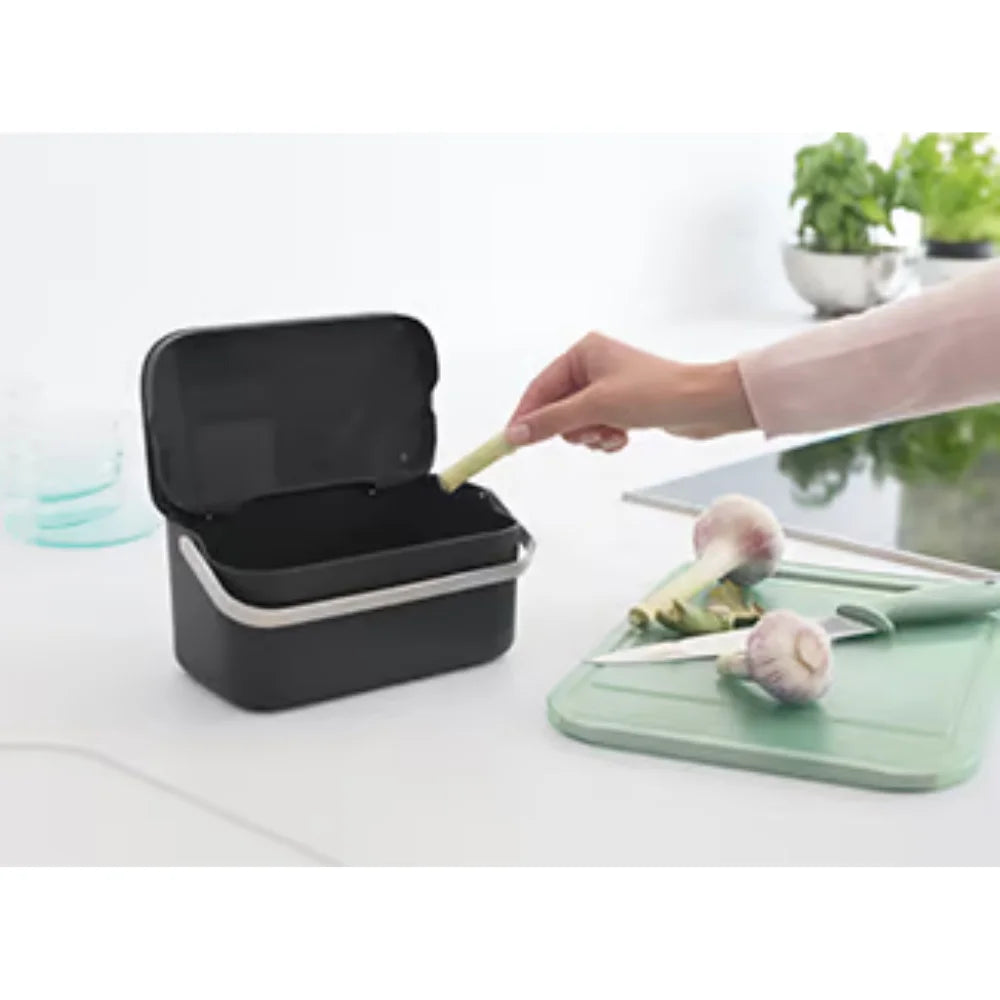 Brabantia ｜Food Waste Caddy 廚餘手提盒｜1.8L｜10.7 x 12.7 x 22.1cm｜深灰