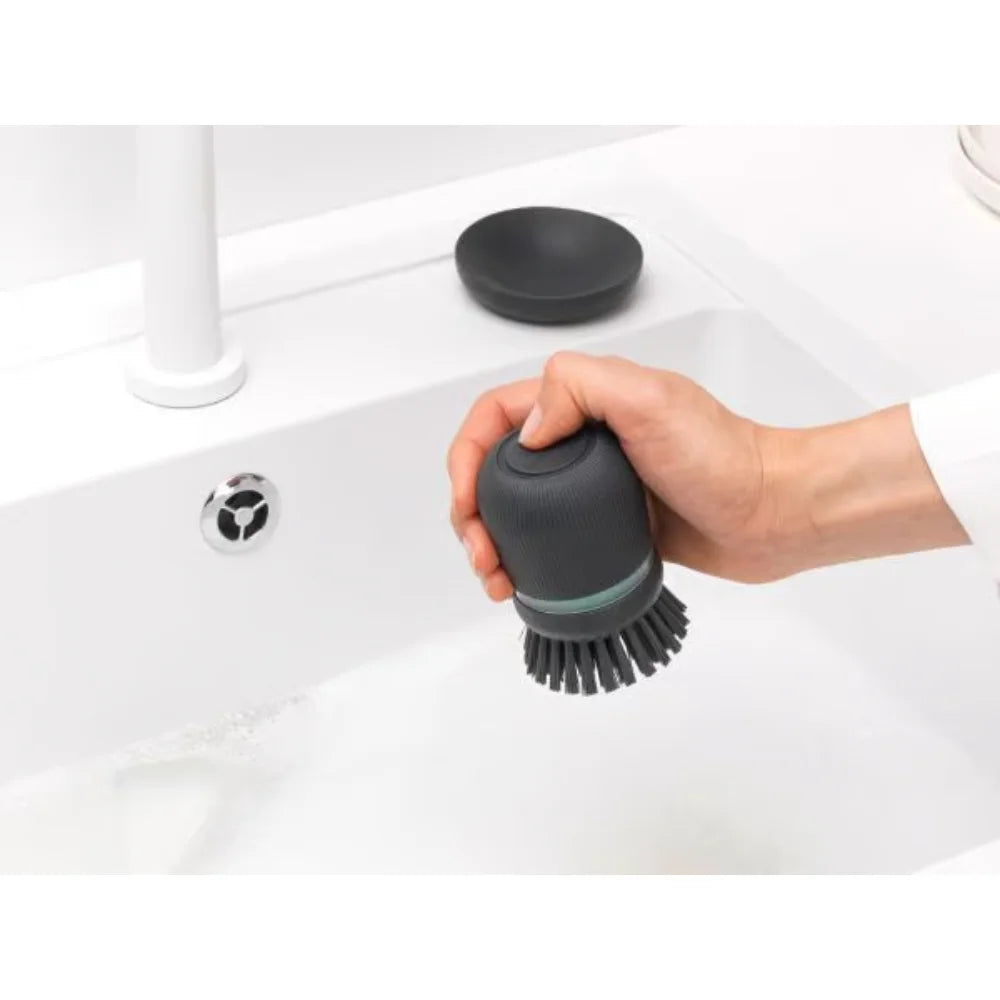 Brabantia ｜Soap Dispensing Dish Brush 壓液式洗碗刷連底座｜兩款顏色