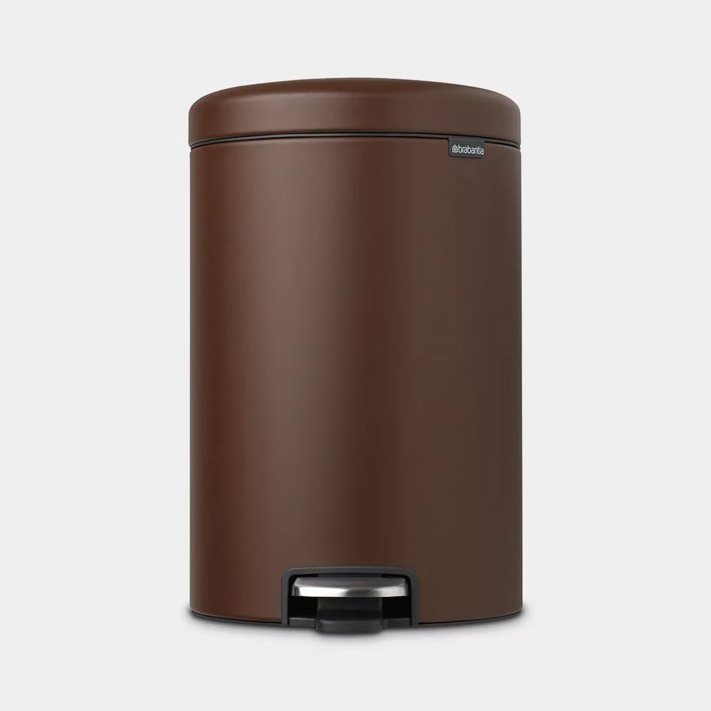 Brabantia｜Pedal Bin Newlcon Stainless Steel Silent Round Pedal Trash Can 20L｜Plastic Inner Bucket｜5 Colors