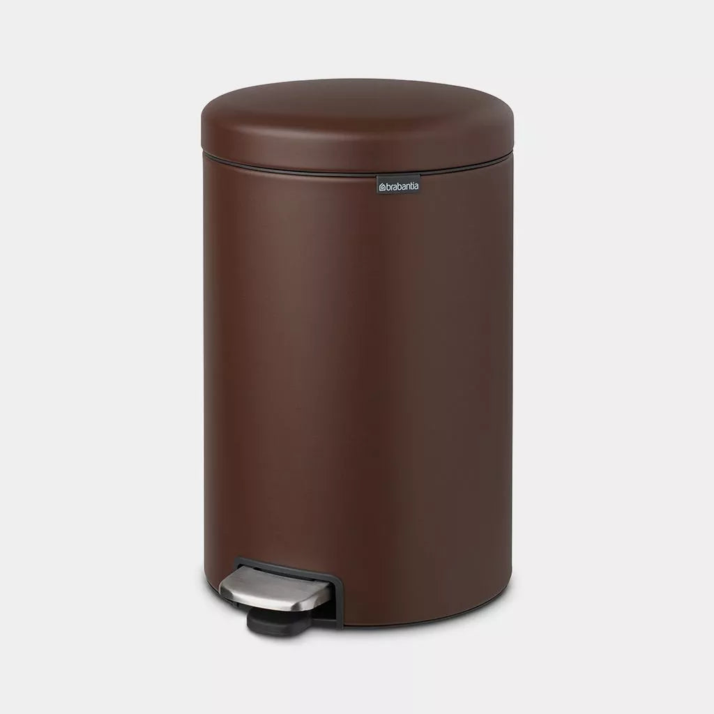 Brabantia｜Pedal Bin Newlcon 不銹鋼靜音圓形腳踏垃圾桶 20L｜塑膠內桶｜5款顏色