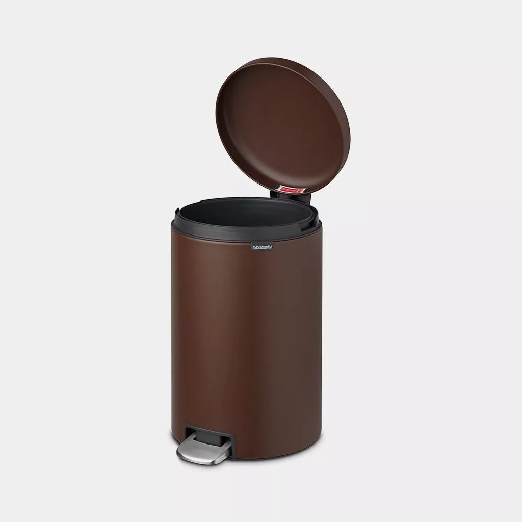 Brabantia｜Pedal Bin Newlcon Stainless Steel Silent Round Pedal Trash Can 20L｜Plastic Inner Bucket｜5 Colors