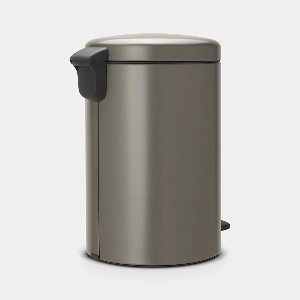 Brabantia｜Pedal Bin Newlcon Stainless Steel Silent Round Pedal Trash Can 20L｜Plastic Inner Bucket｜5 Colors