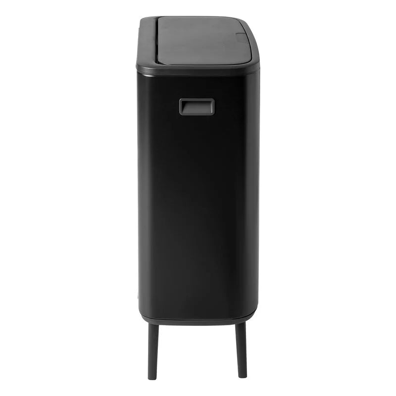 Brabantia｜Bo Touch Bin HI high-leg long spring lid bucket 60L｜Matt Black matte black