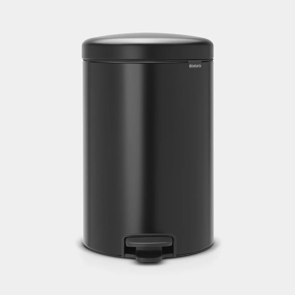 Brabantia｜Pedal Bin Newlcon 不銹鋼靜音圓形腳踏垃圾桶 20L｜塑膠內桶｜5款顏色