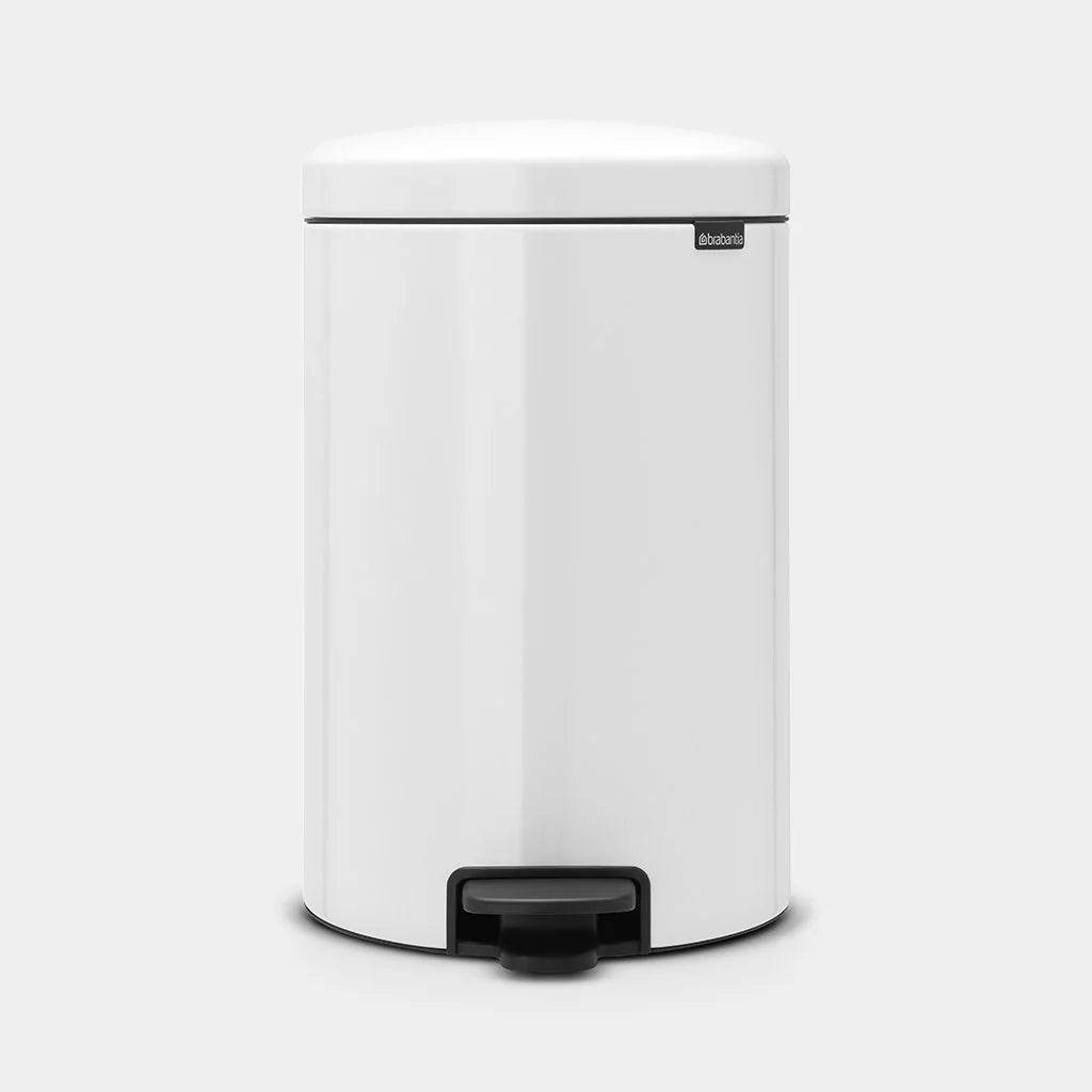 Brabantia｜Pedal Bin Newlcon 不銹鋼靜音圓形腳踏垃圾桶 20L｜塑膠內桶｜5款顏色