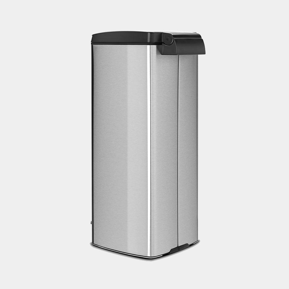 Brabantia｜Rectangular Fingerprint Proof Pedal Bin Silent 靜音方形腳踏桶 25L｜塑膠內桶｜無印砂鋼