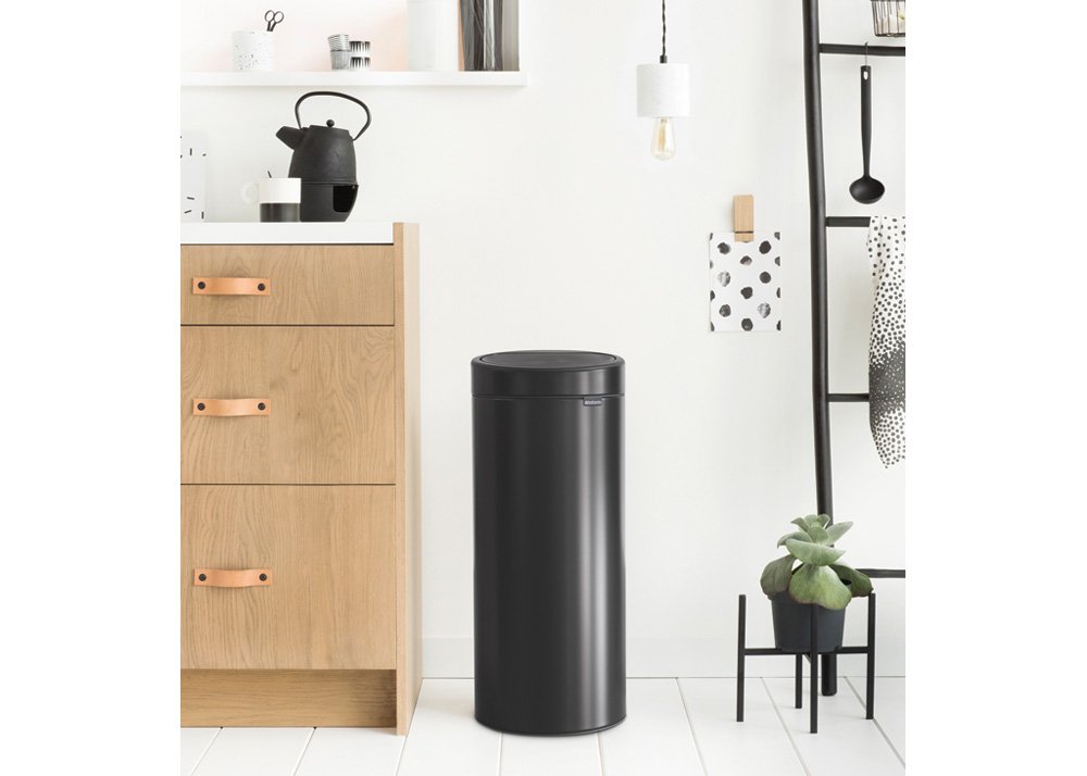 Brabantia｜Touch Bin New Round Spring Lid Trash Can 30L｜Plastic Inner Bin｜3 Colors