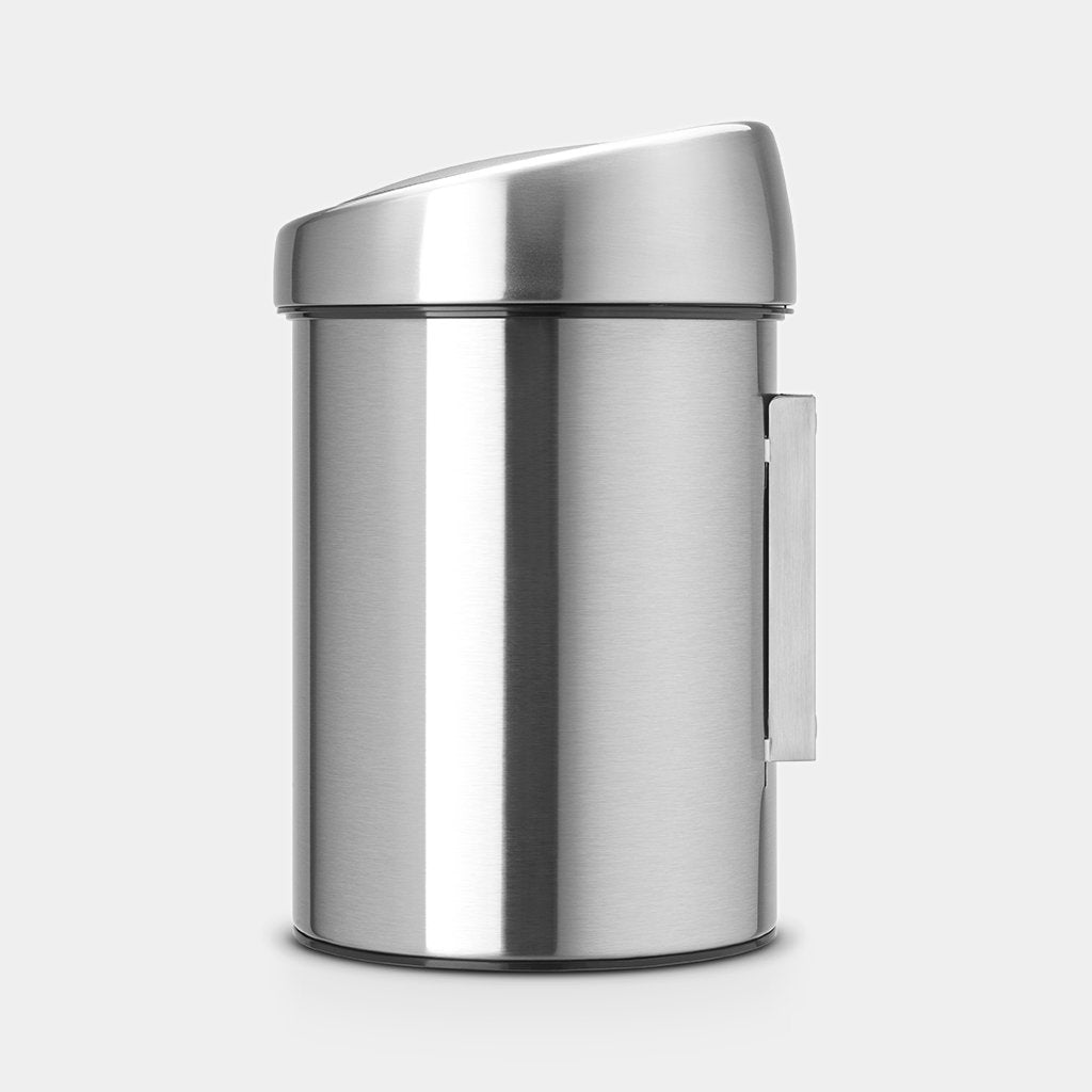 Brabantia｜Touch Bin round wall-mountable pop-top trash can 3L｜Plastic inner barrel｜4 colors