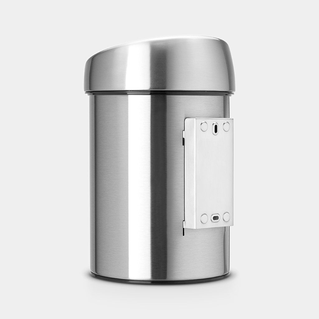 Brabantia｜Touch Bin round wall-mountable pop-top trash can 3L｜Plastic inner barrel｜4 colors