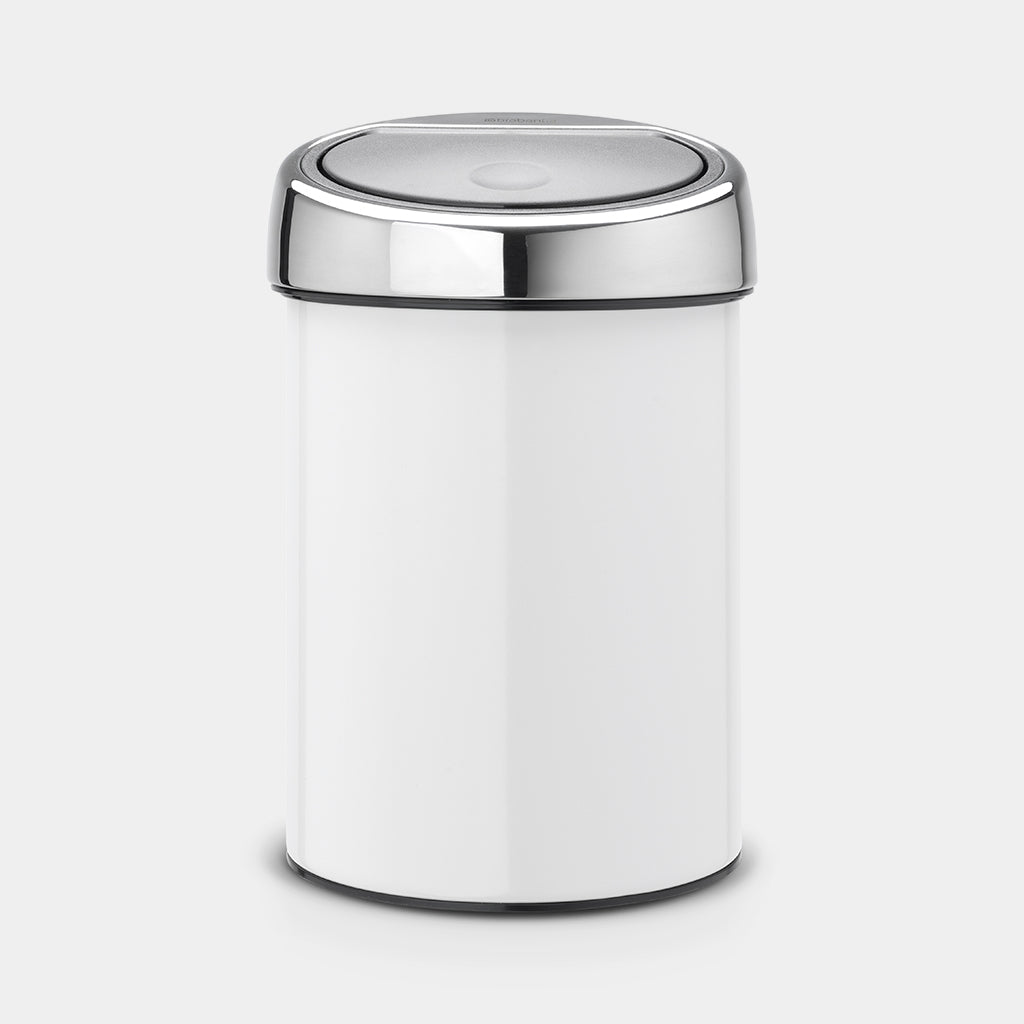 Brabantia｜Touch Bin round wall-mountable pop-top trash can 3L｜Plastic inner barrel｜4 colors