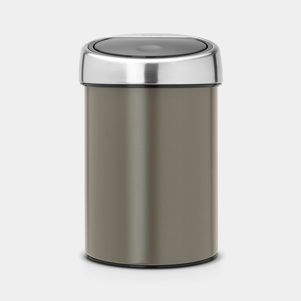 Brabantia｜Touch Bin round wall-mountable pop-top trash can 3L｜Plastic inner barrel｜4 colors