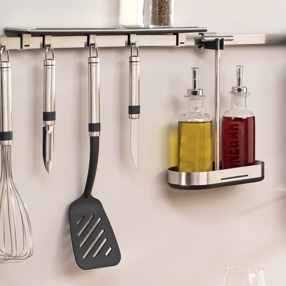 Brabantia｜Single-layer tall condiment bottle rack｜Rubbed steel