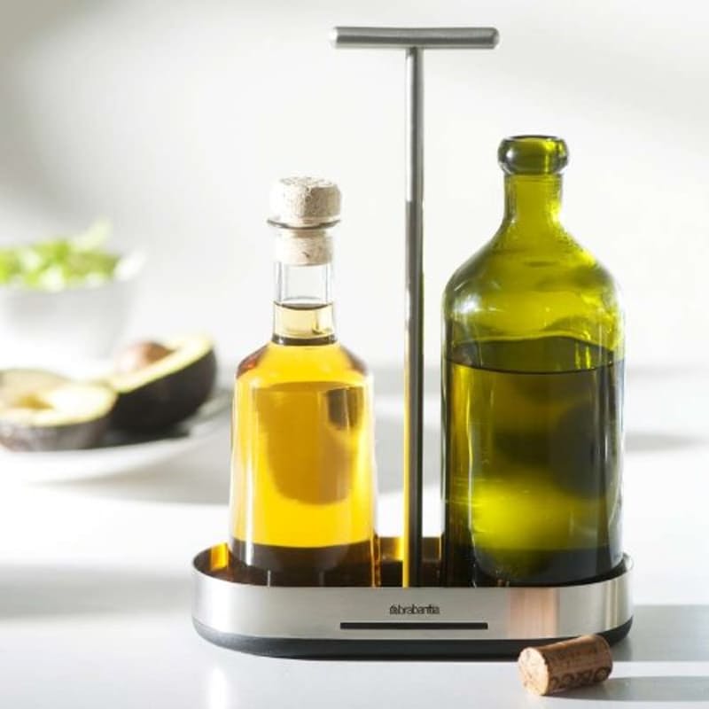 Brabantia｜Single-layer tall condiment bottle rack｜Rubbed steel