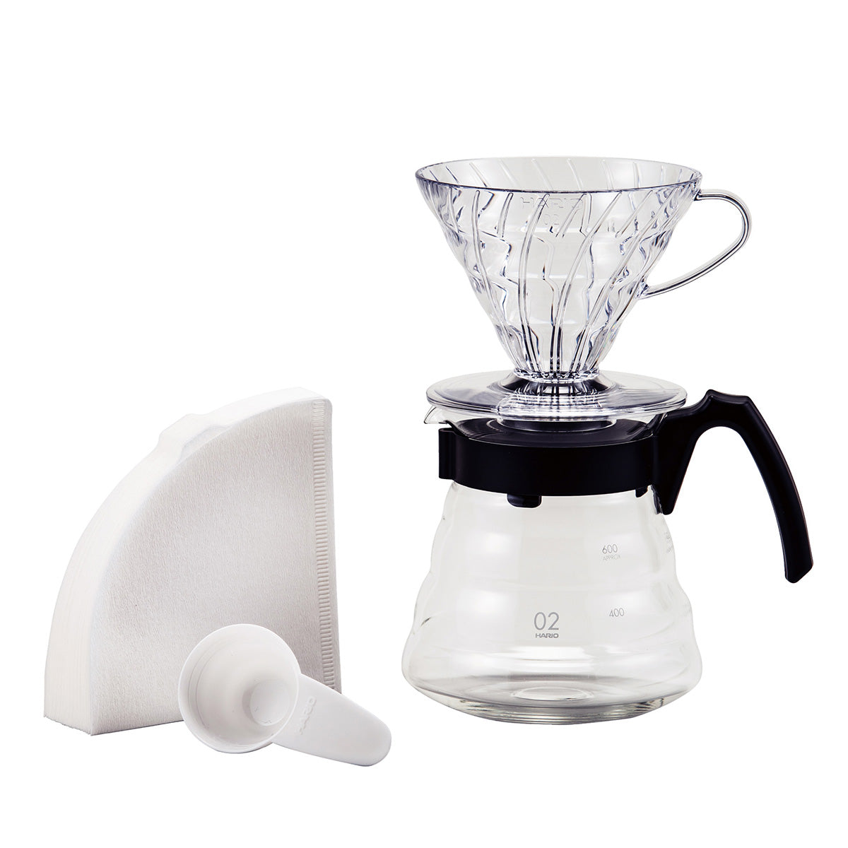 Hario｜V60 Craft Coffee Maker Set 02 滴濾式咖啡壺套裝 1-4杯｜黑色