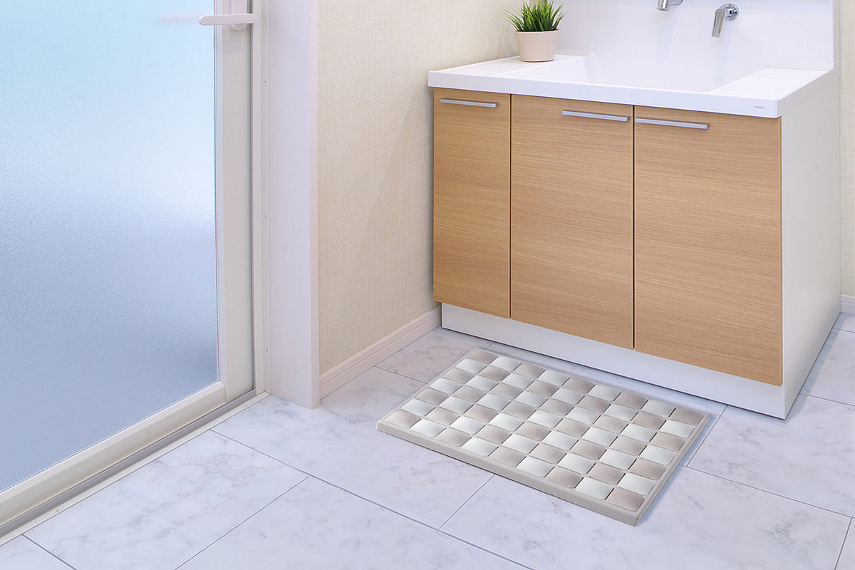 Karari｜Diatomaceous earth tile bathroom mat｜Two colors