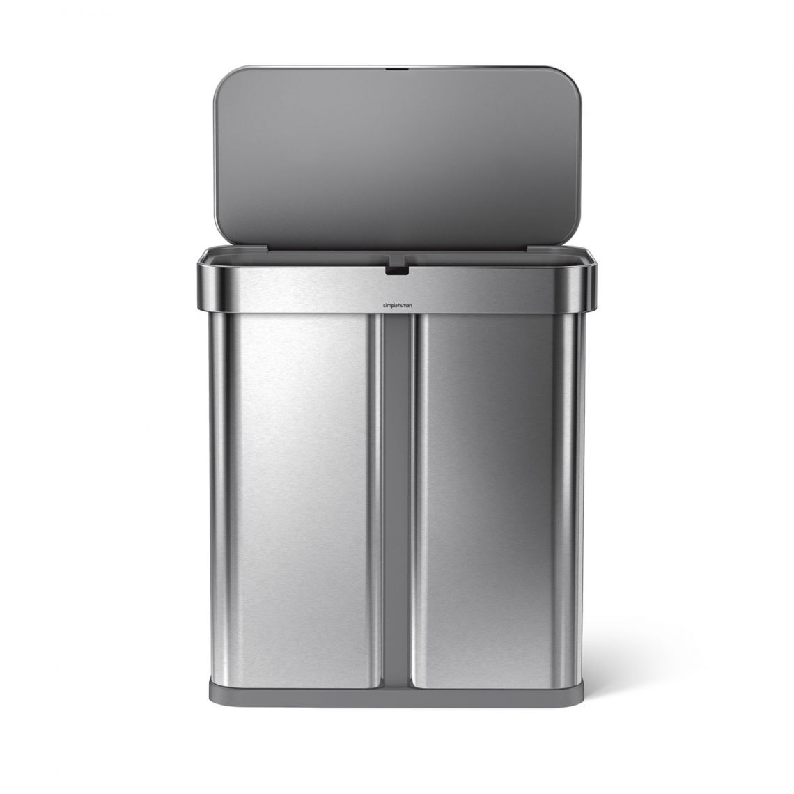 Simplehuman｜Rectangular Sensor Recycler Can Stainless Steel Rectangular Sound Control &amp; Automatic Sensor Environmentally Friendly Separated Trash Can 58L｜3 Colors