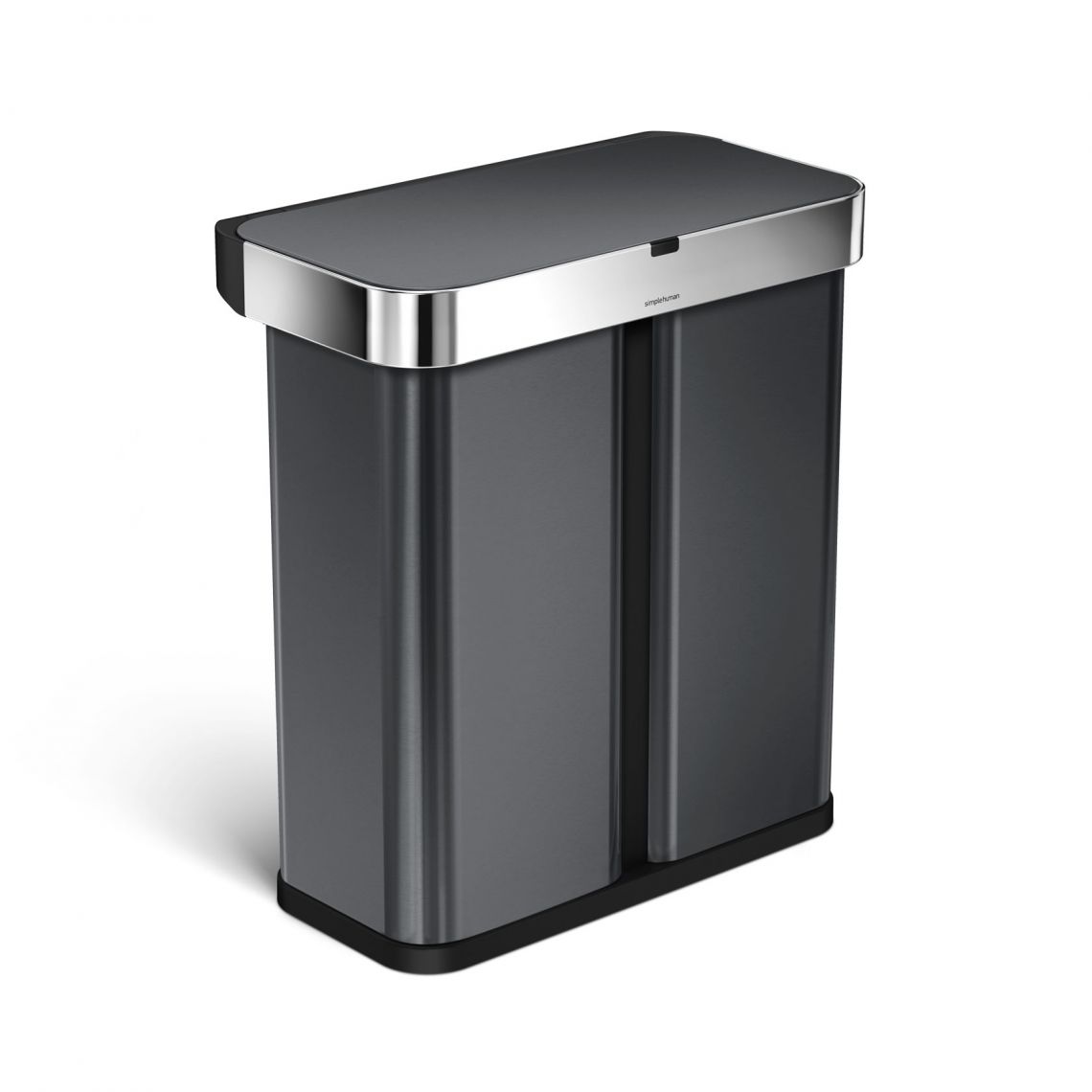 Simplehuman｜Rectangular Sensor Recycler Can Stainless Steel Rectangular Sound Control &amp; Automatic Sensor Environmentally Friendly Separated Trash Can 58L｜3 Colors