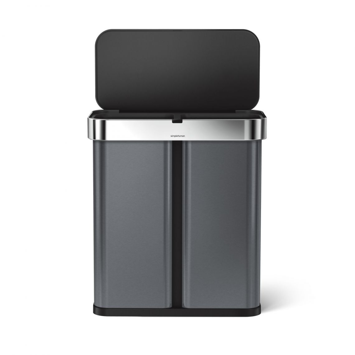 Simplehuman｜Rectangular Sensor Recycler Can Stainless Steel Rectangular Sound Control &amp; Automatic Sensor Environmentally Friendly Separated Trash Can 58L｜3 Colors